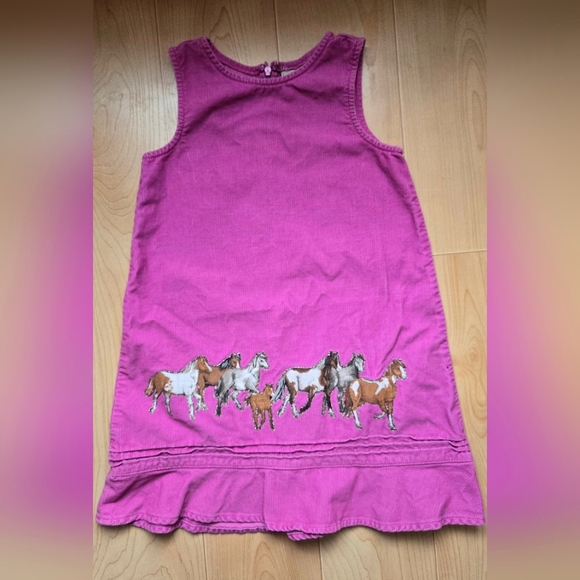 Vintage Y2K L.L. Bean fuschia pink applique horse dress - Picture 8 of 8